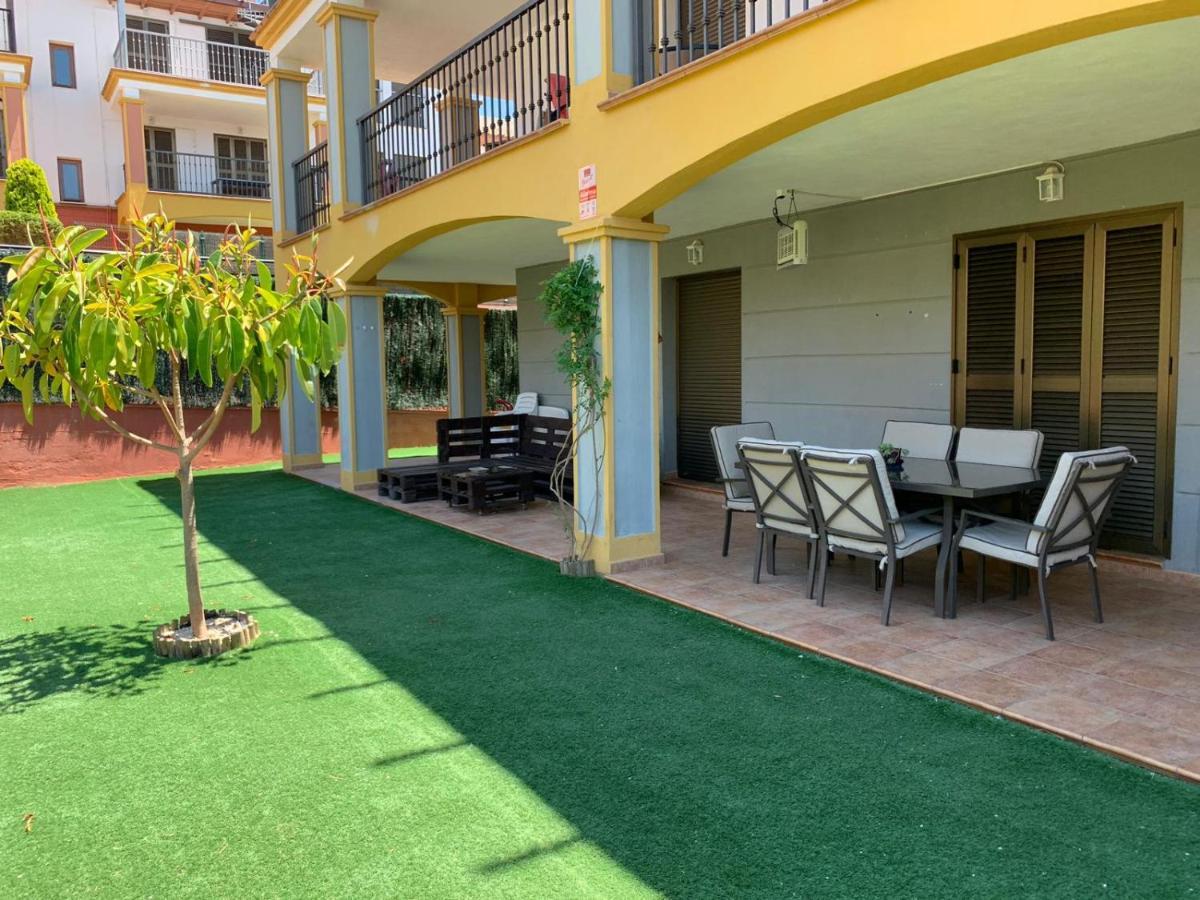 Apartamento Con Jardin Privado Y Acceso A Piscina Huelva Buitenkant foto