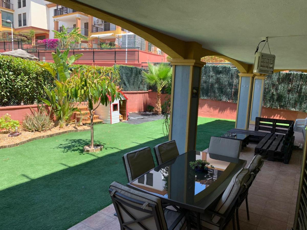 Apartamento Con Jardin Privado Y Acceso A Piscina Huelva Buitenkant foto