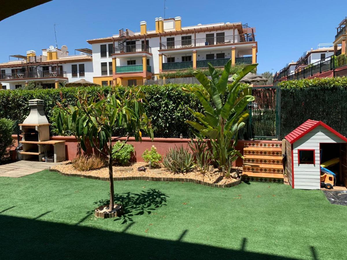 Apartamento Con Jardin Privado Y Acceso A Piscina Huelva Buitenkant foto
